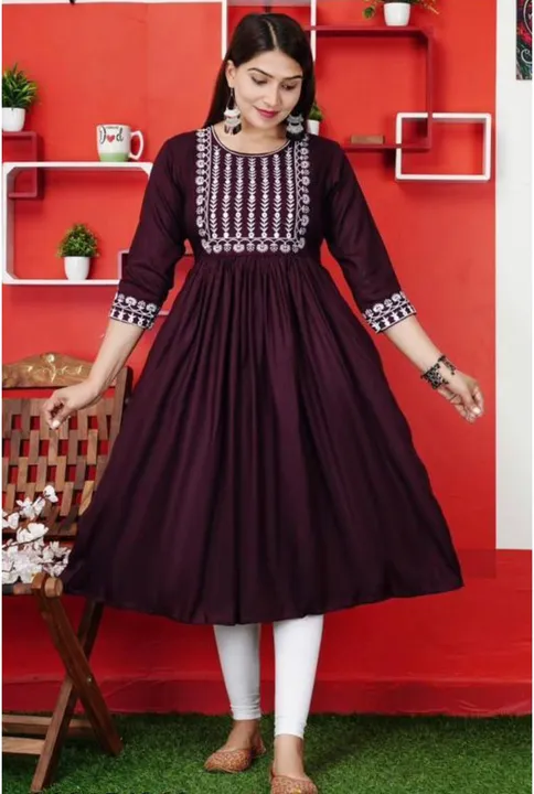 Emb.gown kurta uploaded by Shree shyam garments on 6/25/2023