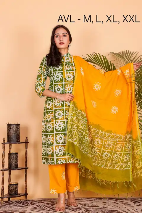 Hand block printed stiched suit set with Chanderi duptta uploaded by Nisha Handicrafts on 6/25/2023
