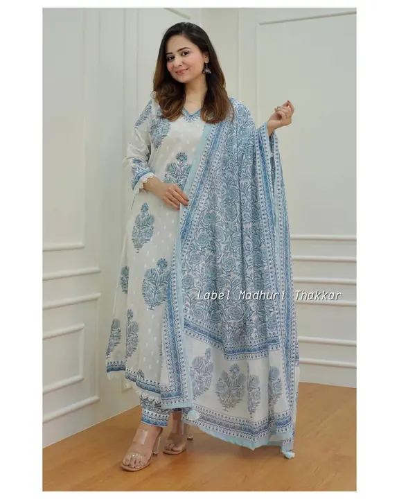 Cotton Afagani suit uploaded by Deepika Designer Saree on 6/25/2023