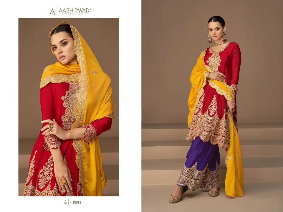 AASHIRWAD CREATION 
PRESENT NEW FREE SIZE STITCH COLLECTION (XL SIZE )

➡️HEENA ⬅️
👗FABRIC DETAILS  uploaded by All type ledies wear on 6/25/2023