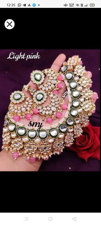 Panchi kundan bridal style necklace with earings  uploaded by business on 6/25/2023