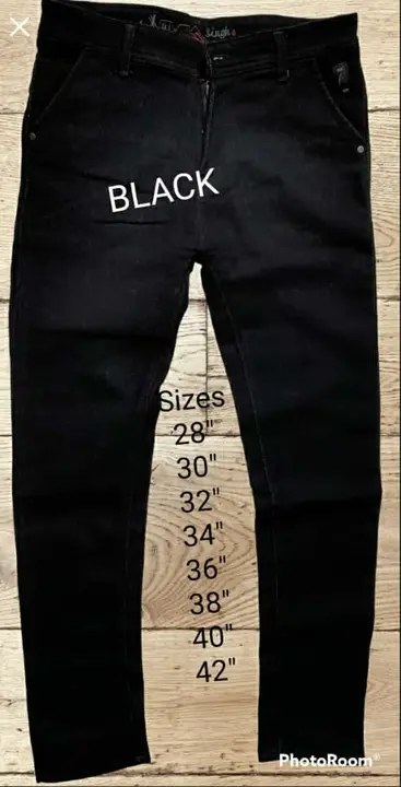 Mens BLACK Stracheable Denim Jeans  uploaded by SINGHS JEANS  on 5/2/2023