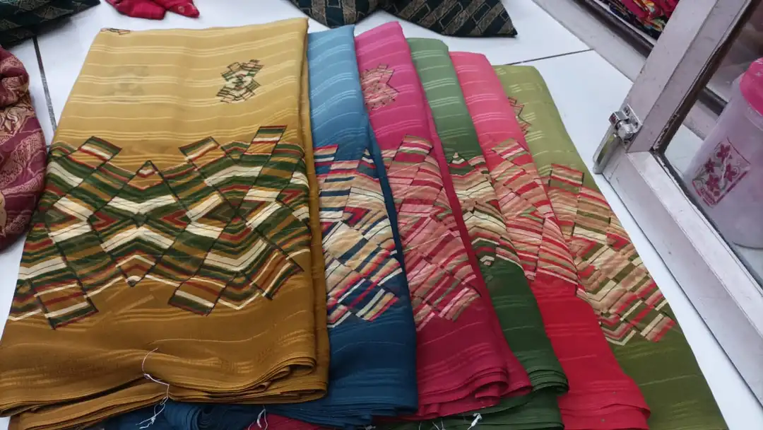 Soft georgette saree with self patterns uploaded by N K SAREES  on 6/25/2023