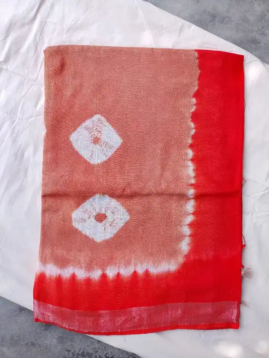 Cotton slub shibori printed saree  uploaded by business on 6/25/2023