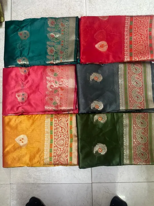 Organja fancy saree uploaded by Jay Jhanjhnath Fabric on 6/25/2023