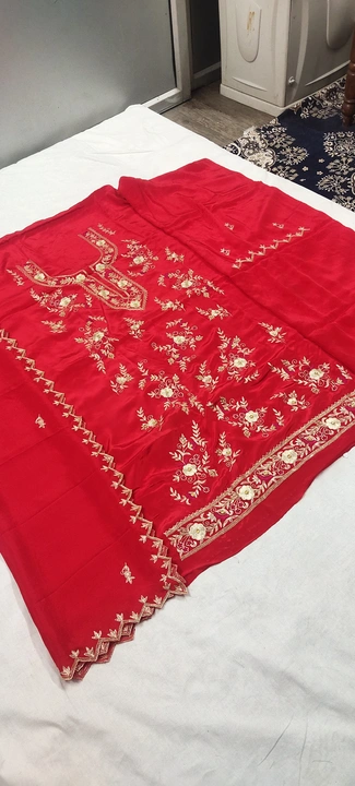 Hand embroidery zari work suit dupatta  uploaded by AL KHAIR EMBROIDERS on 6/25/2023