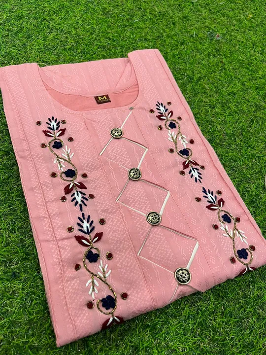NEW DESIGN FANCY HAND WORK KURTI uploaded by business on 6/25/2023