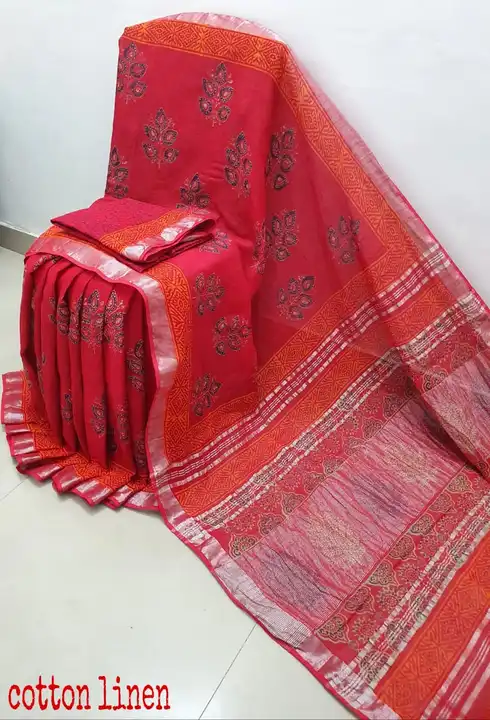 🥳🥳🥳🥳🥳🥳


👌🏻 *Linen collection*  👌🏻
.... *Hand* block printed linen saree with blouse.....
 uploaded by Saiba hand block on 6/25/2023