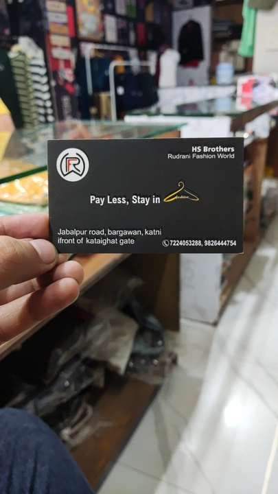 Visiting card store images of Rudrani fashion world