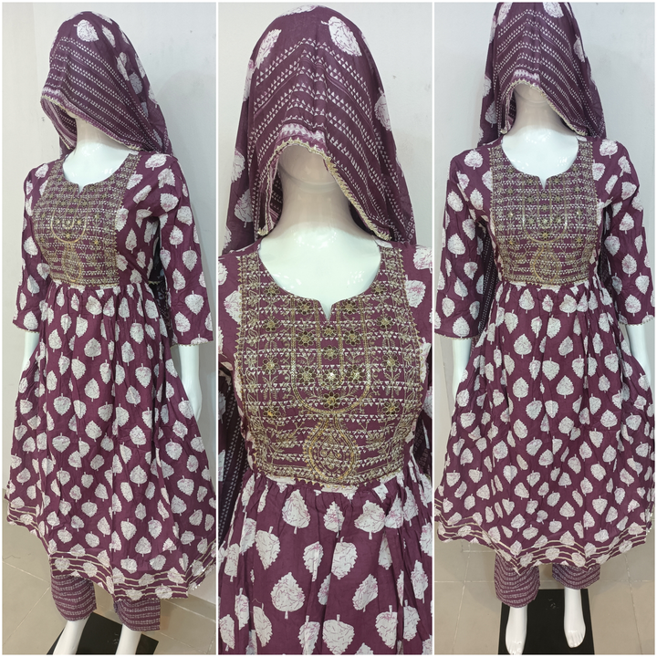 Cotton NYRA CUT with pant and dupatta set  uploaded by ARSHIYA FASHION on 6/25/2023