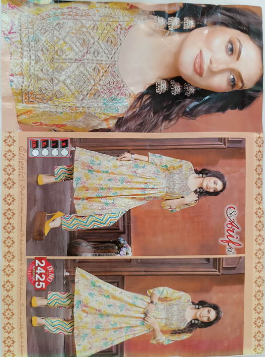 Beautiful multi colour Nyra cut with pant  uploaded by ARSHIYA FASHION on 6/25/2023
