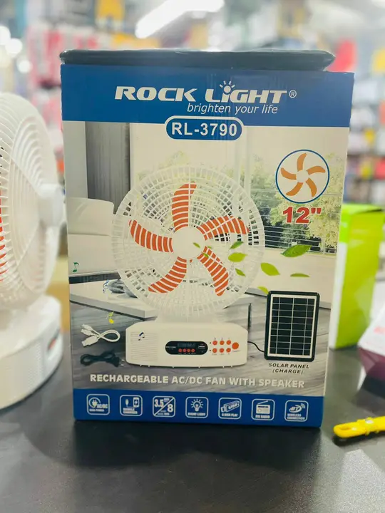 Bluetooth speaker + Table Rechargable Fan With Solar Plate & With LED Light
Size : 30*15*40.2 Cm uploaded by SR SUPPLIERS on 6/25/2023