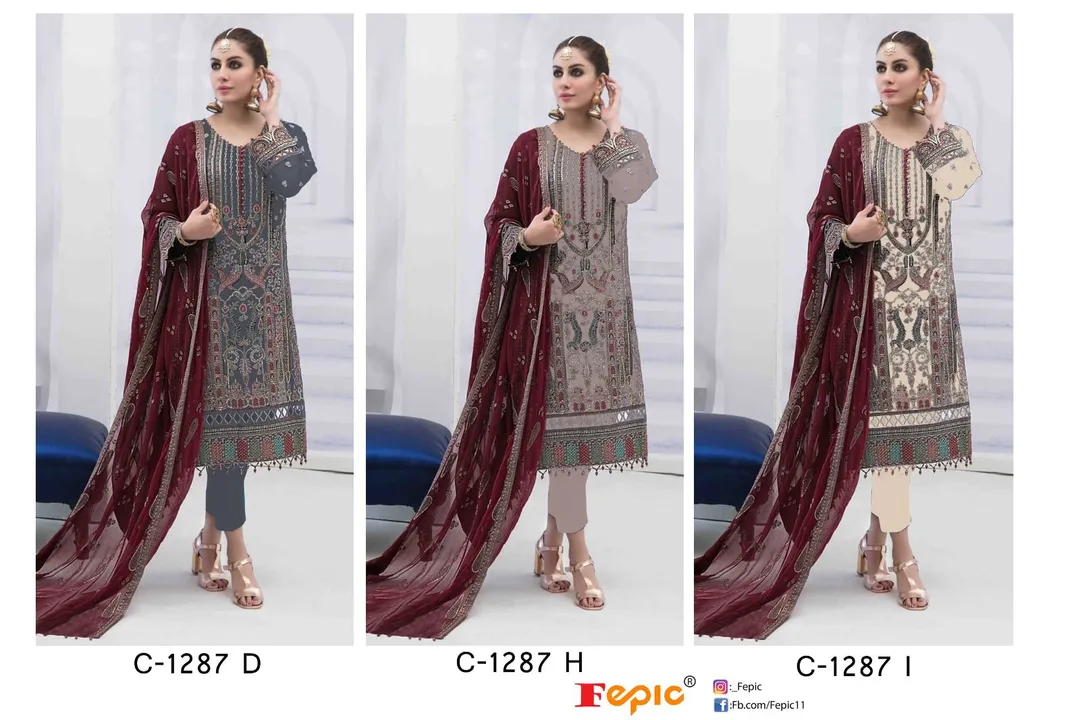 _*BRAND NAME*_:- FEPIC
_*CATALOUGE NAME*_:- ROSEMEEN

_*D NO*_:-  1287 ( 3 PCS SET )

_*Top*_:- G uploaded by Mumbai fashion night rider on 6/25/2023