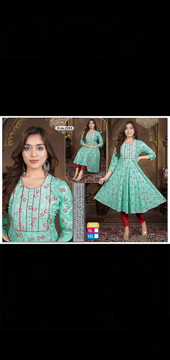 Embroidery 2 pcs kurti palazzo sets all readymate items are there for girls and ladies wears items uploaded by Radha Creation , Maira sales for Readymade items on 6/25/2023