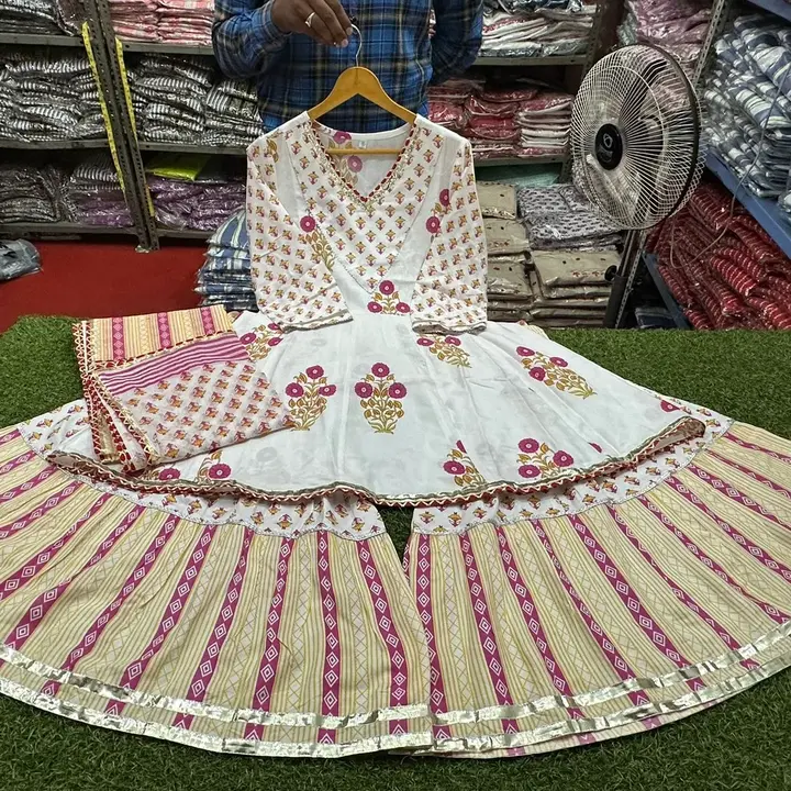 Kurti with Sarara & Dupptta uploaded by Manish fancy creation  on 6/26/2023