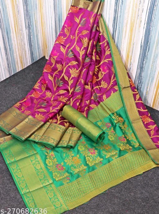 New Jal flower soft silk saree uploaded by ASHVINA TEXTILE on 6/26/2023