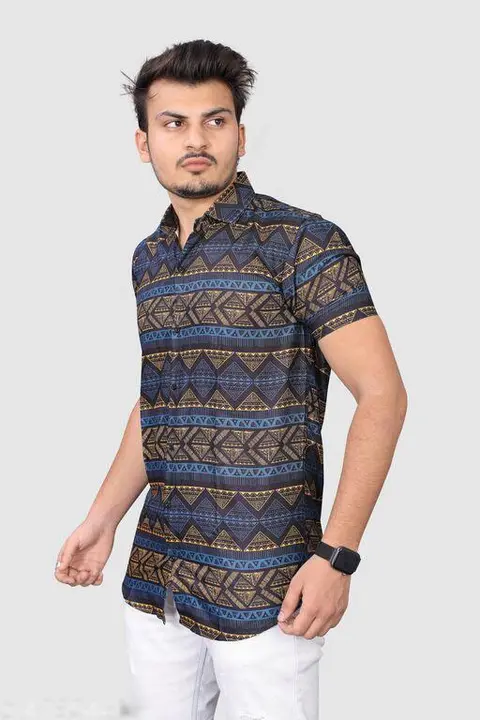 Printed men's Lycra shirt  uploaded by Xotec Shirt Manufacturer  on 6/26/2023