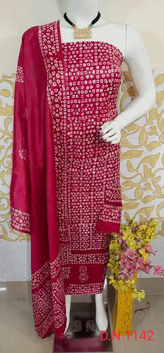 Cotton silk batik suits uploaded by WeaveMe India on 6/26/2023