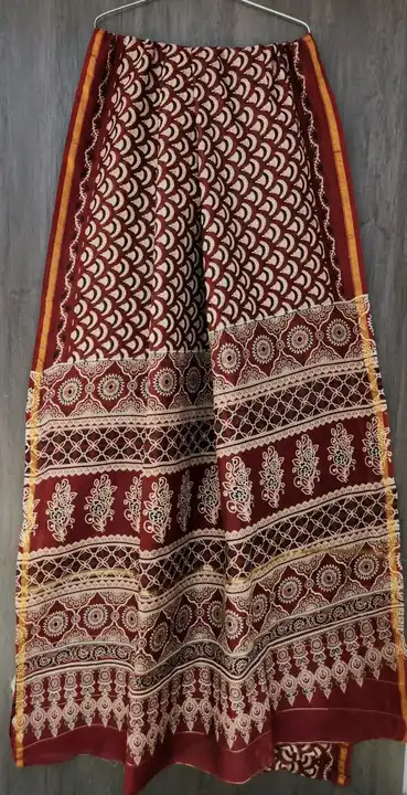👌New arrival👆
✨Beautiful chandery silk saree ✨
Bagru hand block printed chandery silk saree with   uploaded by business on 6/26/2023