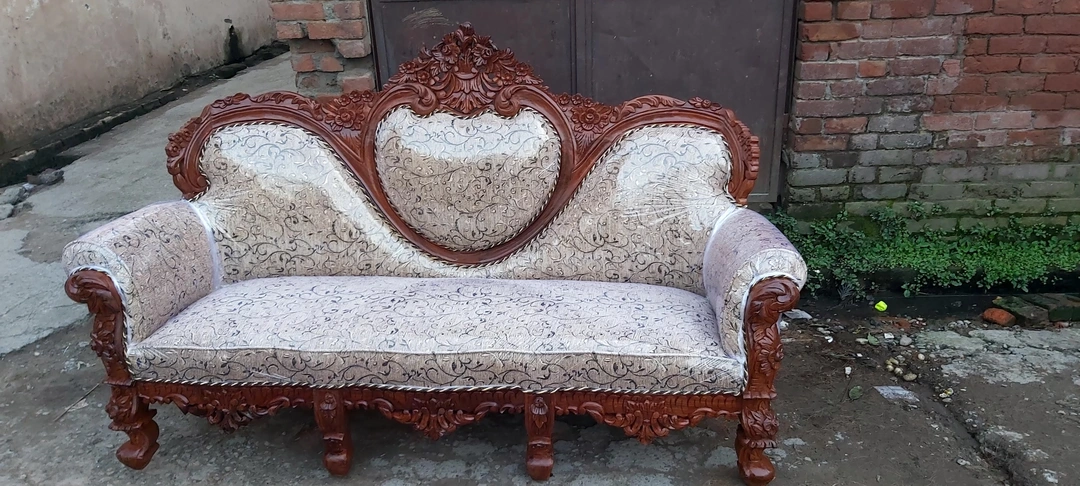 5 seater sofa sesam wood 32 density foam 12mm ply uploaded by Classic wood handicraft on 6/26/2023