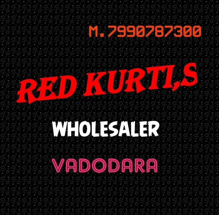 Visiting card store images of Red kurti.s