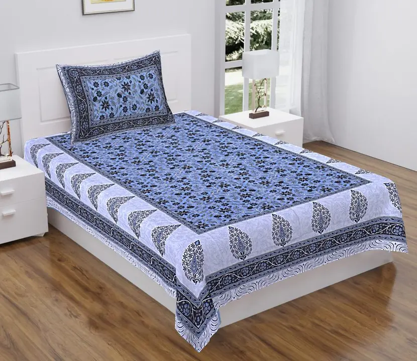 Single Cotton Bedsheet with 1 Pillow Cover  uploaded by Navyata on 6/26/2023