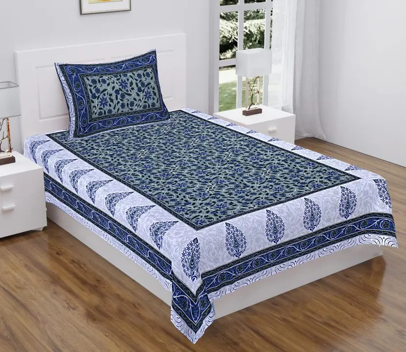 Single Cotton Bedsheet with 1 Pillow Cover  uploaded by Navyata on 6/26/2023