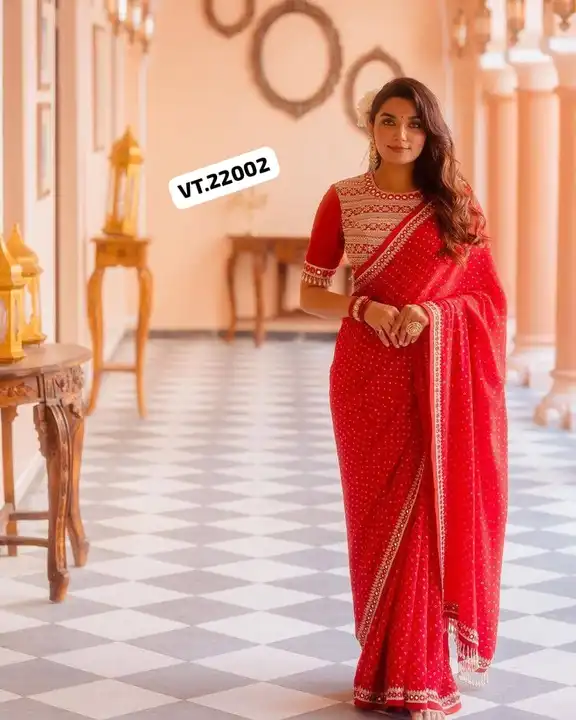 *🥻WE ARE LAUNCHING NEW SUPERHIT TRENDING SIMPLE  FOIL PRINT SAREE with MIRROR, SEQUINS, ZARI EMBROI uploaded by business on 6/26/2023