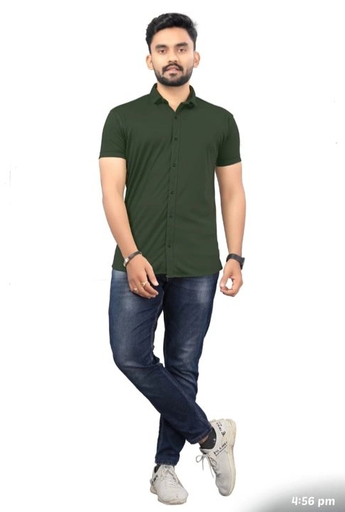 Plain lycra half sleeve shirt  uploaded by Khimada fashion hub on 6/26/2023