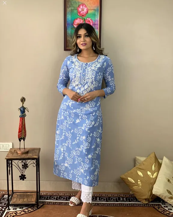 Embroidery kurti with pant  uploaded by Urmi Creation on 6/26/2023