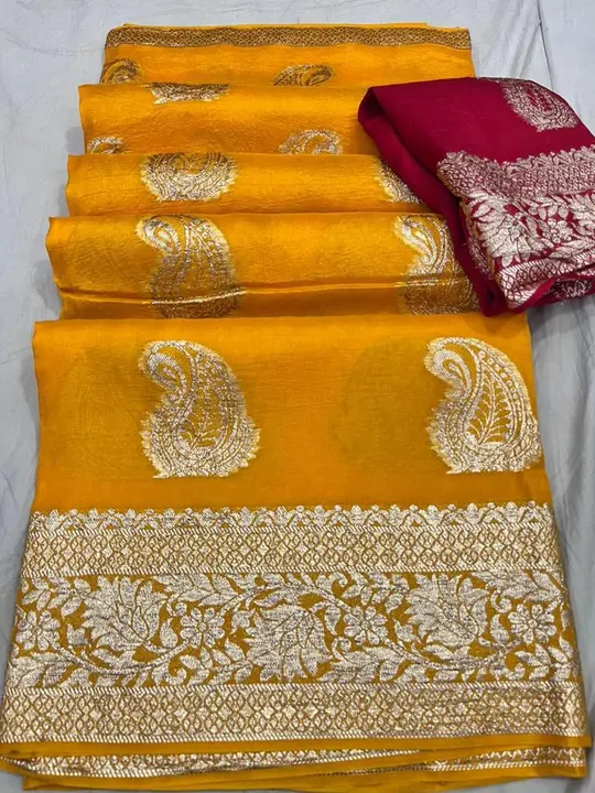 🥰🥰Original product🥰🥰


👉 Russian Dola fabric with beautiful mx zari  border💃🏻💃🏻💃🏻💃🏻havv uploaded by Gotapatti manufacturer on 6/27/2023