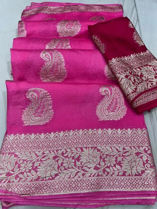 🥰🥰Original product🥰🥰


👉 Russian Dola fabric with beautiful mx zari  border💃🏻💃🏻💃🏻💃🏻havv uploaded by Gotapatti manufacturer on 6/27/2023