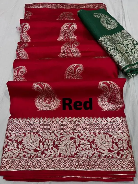 🥰🥰Original product🥰🥰


👉 Russian Dola fabric with beautiful mx zari  border💃🏻💃🏻💃🏻💃🏻havv uploaded by Gotapatti manufacturer on 6/27/2023