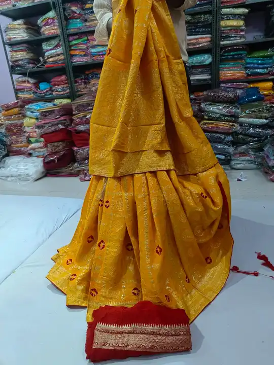 *®️🛒EXCLUSIVE COLLECTION 🛒®️*
🌹🌹🌹🌹🌹🌹🌹🌹🌹🌹🌹🌹🌹🌹🌹🌹
😍 Pure Dolla Radian  Silk Jari Fab uploaded by Gotapatti manufacturer on 6/27/2023