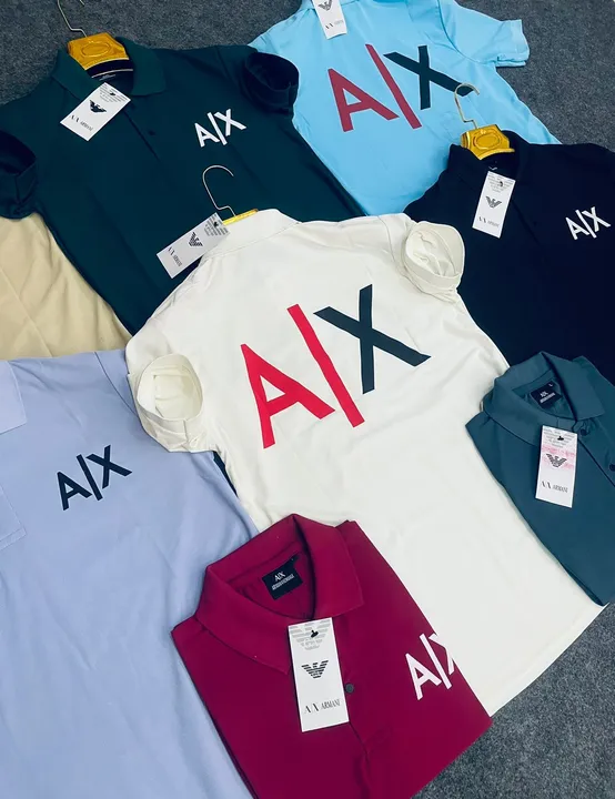 Armani Xchange collar t shirt  uploaded by Panther garments - manufacturing  on 6/27/2023