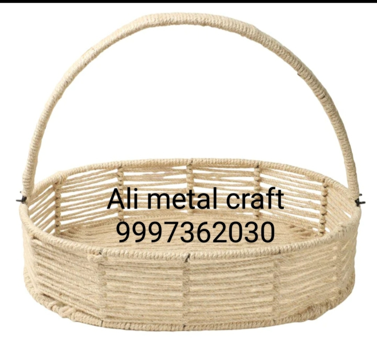 Post image Fully Covered Cotten Rope &amp; Metal Oval Hamper Basket 18x14x4 inches (with detachable handle) #alimetalcraft Ali metal craft
Hamper basket gift ideas basket