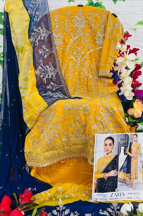 Zaha Designer Paksitani Suit  uploaded by Maa Fabircs on 6/27/2023