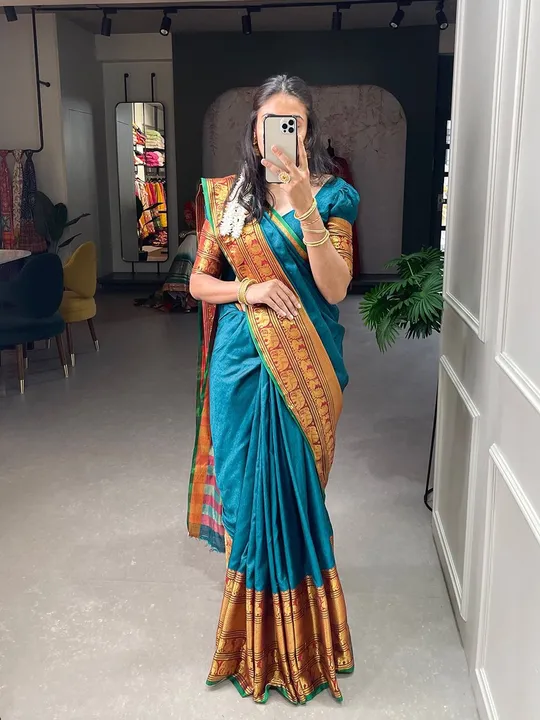 Cotton Saree with zari weaving work uploaded by Rang Bhoomi on 6/27/2023