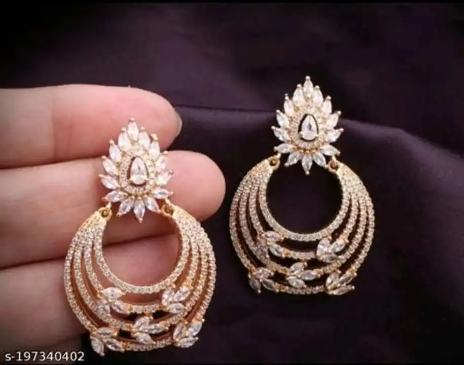 Rosegold Plated AD Earrings  uploaded by business on 6/27/2023