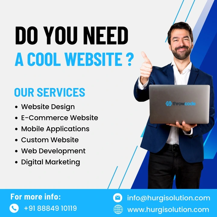 Post image 🌐 Elevate your online presence with our expert website design and digital marketing services! 🚀 We create captivating websites and drive results-driven marketing campaigns to grow your business. Visit www.hurgisolution.com or call 88849 10119 to discuss how we can help you succeed online. Hurgi Software Solutions