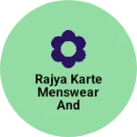 Business logo of Rajya Karte menswear and footwear