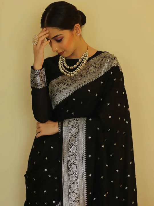Pure Soft Orgenza Pure weave Zari saree All over Running Orgenza Blouse   uploaded by Teeya Creation on 6/27/2023