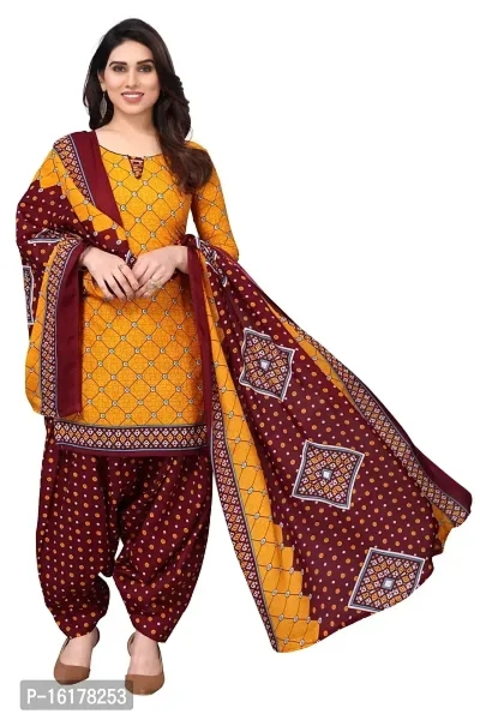 Stylish Fancy Cotton Printed Unstitched Dress Material Top With Bottom And Dupatta Set For Women uploaded by Prince Tiwari on 6/27/2023