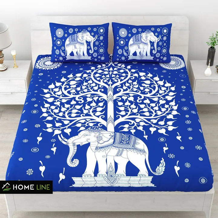 Pure cotton latest designs double bedsheets 90*100 inches  uploaded by COPPVILLA - The art and craft store on 6/27/2023