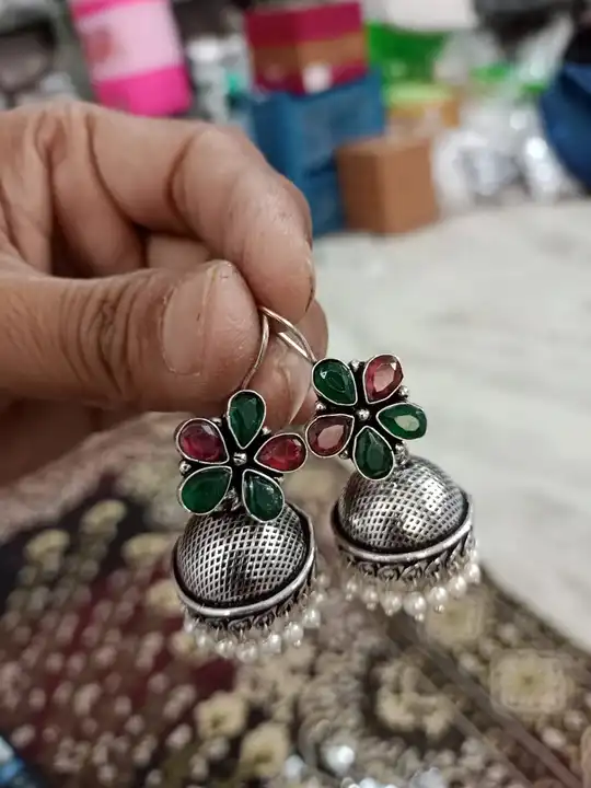Brass jhumka  uploaded by Affordable earrings collection  on 6/27/2023