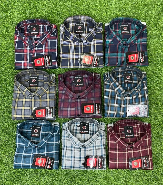 Checks cotton shirt uploaded by Kartik collection on 6/27/2023