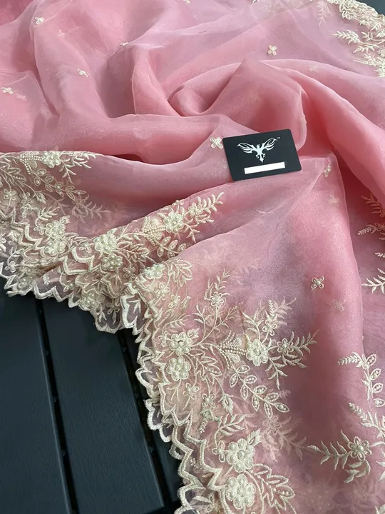 *802EXCLUSIVE ARRIVAL..❣❣*

 Pure Orgenza Silk with Thread And Stone Work and Cutwork And Diamond Wo uploaded by Vishal trendz 1011 avadh textile market on 6/27/2023