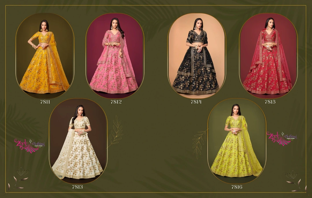 Zeel Clothing presents

New Catalog of Lehenga Choli: *The Modern Vibes Vol-2*

SKU	        Rate
*78 uploaded by Aanvi fab on 6/27/2023