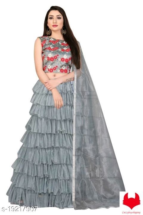 Catalog Name:*Kashvi Fashionable Women Lehenga*
Topwear Fabric: Satin
Bottomwear Fabric: Net
Dupatta uploaded by Jaiswal garments on 3/15/2021