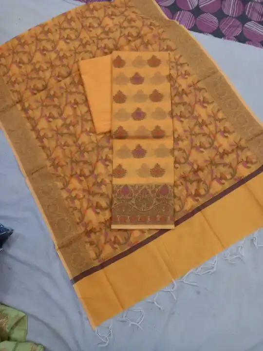 Banarsi cotton silk designer suite  uploaded by Amna shopping on 6/27/2023